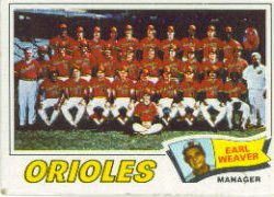 1977 Topps Baseball Cards      546     Baltimore Orioles CL/Weaver